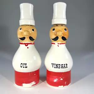 Vintage Nasco Oil and Vinegar Decanter Cruet Chef 7.25” Tall Bake Made in Japan - Picture 1 of 14