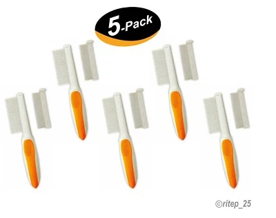 Peine antipulgas/acabado Wahl 2 en 1 para detectar pulgas, huevos de pulgas, garrapatas (paquete de 5) Foto 1 de 4