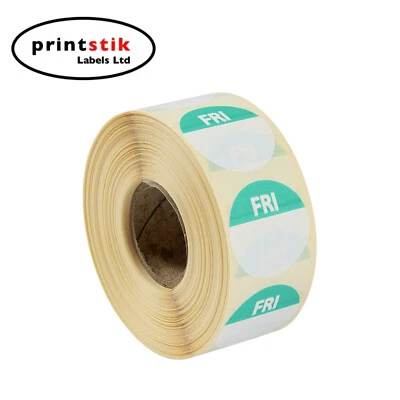 Day Dot Lebensmittelhygiene-/Priorisierungsetiketten - Freitag 1 Packung mit 1.000 Etiketten