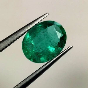 1.90ct Natural Emerald oval top green good luster AAA exclusive collection gem - Picture 1 of 4