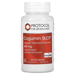 2 X Protocol for Life Balance, Curcumin SLCP, 400 mg, 50 Veg Capsules - Picture 1 of 2
