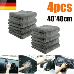 4Pack Auto 1200GSM Mikrofasertuch Poliertuch Trockentuch Microfaser 40*40cm DE - Bild 1 von 12