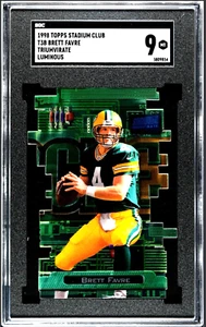 BRETT FAVRE 1998 TOPPS STADIUM CLUB TRIUMVIRATE LUMINOUS #T3B SGC 9 MT *POP 1* - Picture 1 of 2