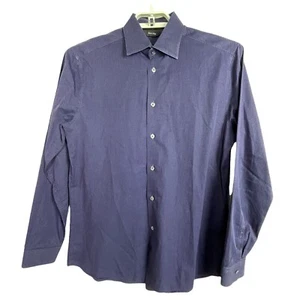 Paul Smith The Byard Button Up Long Sleeve Mens 39 15.5 Shirt Blue Pink Striped - Picture 1 of 8