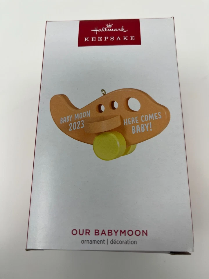 OUR BABYMOON 2023 Hallmark Keepsake Christmas Ornament "Here Comes Baby"
