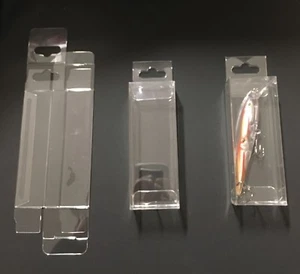 25 Clear Plastic PET Boxes Fishing Lures Wedding Crafts Display Box 1.5"X1"X4" - Picture 1 of 4