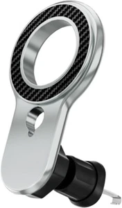 Silver Car Magnetic Phone Holder Air Vent Mount Metal Hook For All Cell Phones - Picture 1 of 9