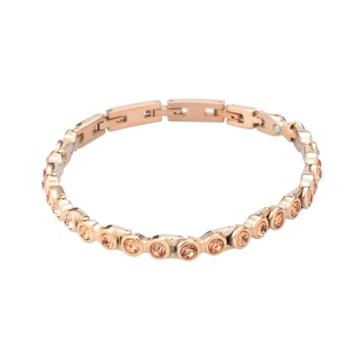 Tennis Magnet Armband Peach Magnetix by Magnetschmuck4you Swarovski Crystals 473