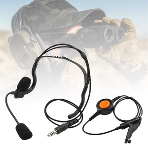 7.1-C8 Rear Mount Big Plug Tactical Headset per XPR6300 XPR6350 XPR6380 6500 H7 - Zdjęcie 1 z 19