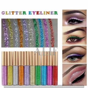 Long-lasting Metallic Sparkling Glitter Liquid Eyeliner Party Makeup Eye Liner - Picture 1 of 45