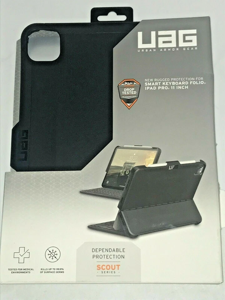 UAG Scout Series Folio for Apple iPad Pro 11" Rugged Protect Black - Image 1 of 1