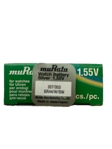 Murata (Sony) 357-303/SR44/W/SW Watch Batteries 1.55V Button Cells Silver Oxide - Imagen 1 de 2