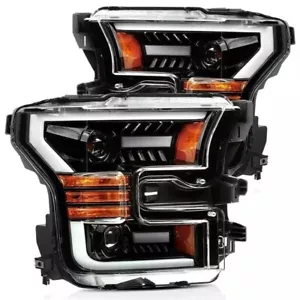 For 2015-2017 Ford F150 AlphaRex Halogen Projector Headlights Jet Black Housing - Bild 1 von 10