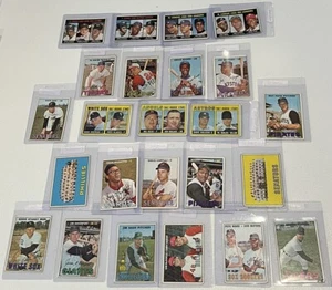 24 Card 1967 Topps lot HOFs Banks Perez Kaline Morgan, 4 leaders 3 High # 2 team - Picture 1 of 17