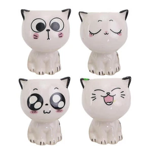 Cat Succulent Planter Pot Home Garde Decorative Porcelain Animal Flower Pots - Picture 1 of 16