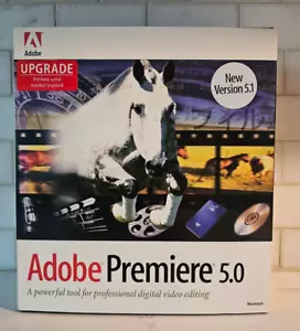 Adobe Premiere 5.0 / 5.1 Macintosh CDs, Manuals, Quick Reference Card with SN - Picture 1 of 8