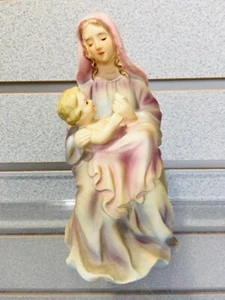💥 Vintage 1986 Krippe Madonna Jesuskind Jungfrau Maria Lefton Keramik Figur 1403 - Bild 1 von 14