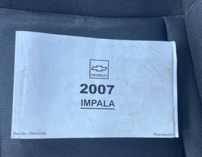 ✅2007 Chevrolet Impala owners manual with Case And Supplement ￼ - Image 1 of 4