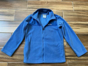 Columbia Sportswear Fleece Zippered Jacket Sweatshirt Youth Medium 10/12 Blue - Picture 1 of 17