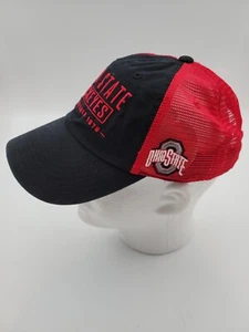 Cappello Buckeyes Ohio State Established 1870 nero rosso maglia camionista snapback NCAA  - Foto 1 di 10