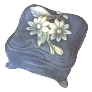Incolay Trinket Portagioie Lilla Avorio Marmorizzato 4"x4"x3" Foderato Org Adesivo Slip - Foto 1 di 14
