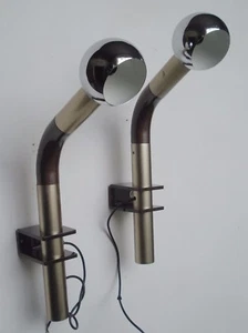 LAMPADE DA PARETE PERISCOPIO SANKEY DESIGN SPACE AGE VINTAGE  LAMP 1970 TARGETTI - Picture 1 of 12