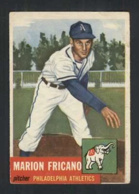 1953 Topps #199 Marion Fricano VGEX RC Rookie Athletics 87961  - Image 1 of 2