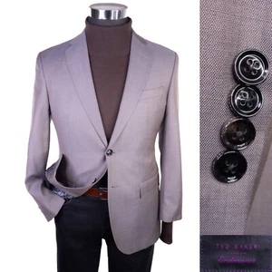 Ted Baker Blazer 38XS Brown Wool Endurance Jay CT Two Button Sport Coat Jacket - Picture 1 of 14