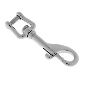 99mm Marine Stainless Steel Swivel Shackle Eye Bolt Snap Hook Diving Clip - Picture 1 of 6