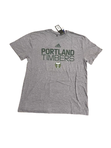 Adidas MLS Portland Timbers Tri Blend S/S Tee Grey/Green ED8455 Cover