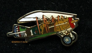 SPAD S 13 XIII HAT LAPEL PIN BI PLANE Eddie Rickenbacker WORLD WAR 1 PILOT ACE - Picture 1 of 12