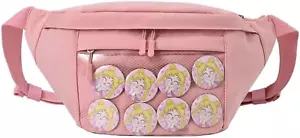 Fanny Pack Ita Bag Crossbody Kawaii Cute Pin Display Bag Messenger Japanese Tran - Picture 1 of 12