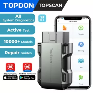 TOPDON TOP Scan OBD2 Car Code Reader Bluetooth Scanner Tool Full System ABS SRS - Picture 1 of 11