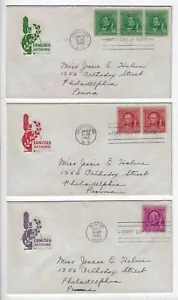 #859-893 Famous Americans FDC -- Farnam set - Picture 1 of 3