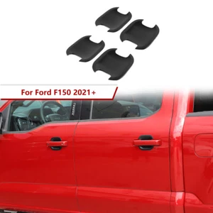 Black Exterior Door Handle Bowl Cover Trim Decoration Overlay For Ford F150 21+ - Bild 1 von 12