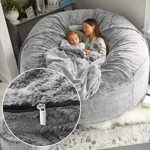 Cookit Bean Bag Chair Cover(Cover Only,No Filler) Chair Cushion, Big Round Soft - Picture 1 of 10