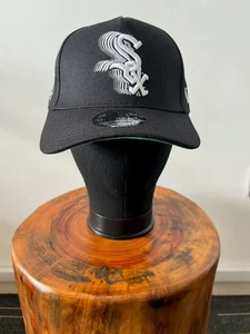 New Era CHICAGO WHITE SOX Schwarz Herren Sport Baseball Cap Verstellbar - Bild 1 von 3