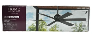Home Decorators Cortaine 54in. Indoor/Outdoor Matte Black Ceiling Fan - Picture 1 of 6