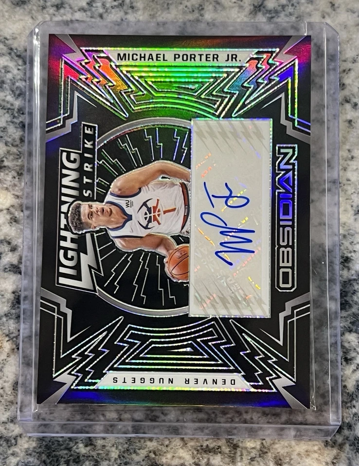 2020-21 Panini Obsidian Lightning Strike Signatures Michael Porter Jr. #LS-MPJ  - Image 1 of 2