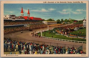 Postcard Louisville Kentucky c1942 Souvenir of the Kentucky Derby Horse Racing - Picture 1 of 2