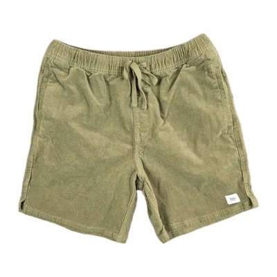 Pantalones Cortos Locales Katin Cord Para Hombre Talla Pequeña 28" Cintura Elástica 6" Entrepierna Oliva Claro Foto 1 de 4