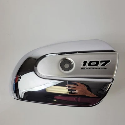 Harley-Davidson 107ci Milwaukee Eight M8 cromo filtro de aire inserto OEM Foto 1 de 4