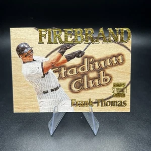 1997 Topps Stadium Club FIREBRAND #9 Frank Thomas HOF RARE REAL WOOD DIE CUT - Picture 1 of 14