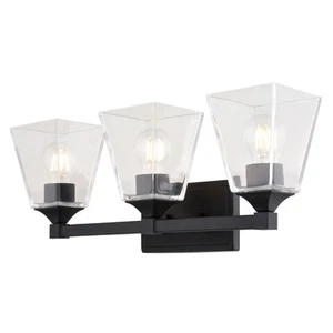 Vaxcel Lighting W0495 Wallingford 3 Light 23"W Vanity Light - Black - Picture 1 of 5
