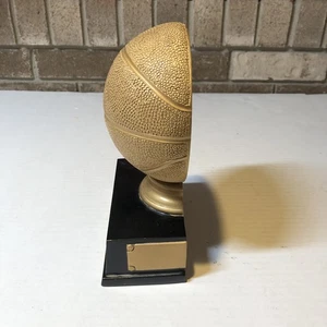 Vtg Gold Basketball Book End Plaster Shelf Decorative Sports Figurine CRT - Picture 1 of 5