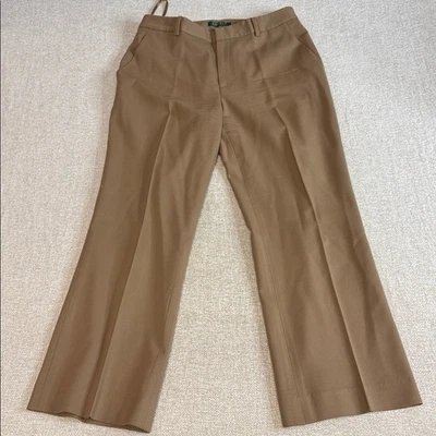 Pantalones de lana Ralph Lauren para mujer 8 marrón claro Foto 1 de 4