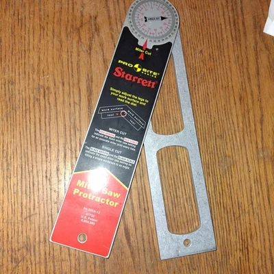 Starrett Pro Site Series Miter Saw Protractor No 505A-12 aluminum 300mm 0-90 - Image 1 of 2