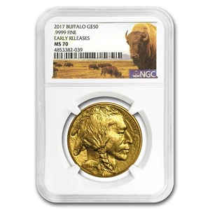 2017 1 oz Gold Buffalo MS-70 NGC (Early Releases) - Picture 1 of 3