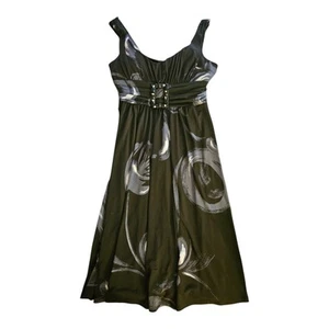 Bisou Bisou Michele Bohbot schwarz Sommer Cocktailkleid Strass Gürtel Größe 16 - Bild 1 von 6