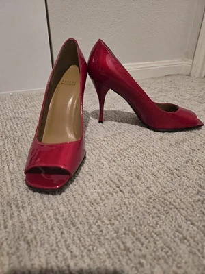 STUART WEITZMAN CANDY APPLE CHAROL PEEP TOE ZAPATOS DE SALÓN TACONES TALLA 8 Foto 1 de 4